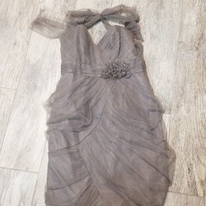 Alfred Angelo gray bridesmaids dress